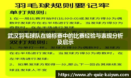 武汉羽毛球队在锦标赛中的比赛经验与表现分析及启示