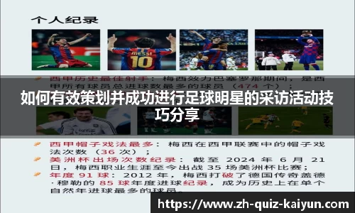 如何有效策划并成功进行足球明星的采访活动技巧分享